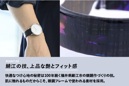 鯖江発！眼鏡職人が作った新感覚の腕時計 バングルウォッチ40　（バングル＋ウォッチ本体）ドリームカラー ドリームカラー