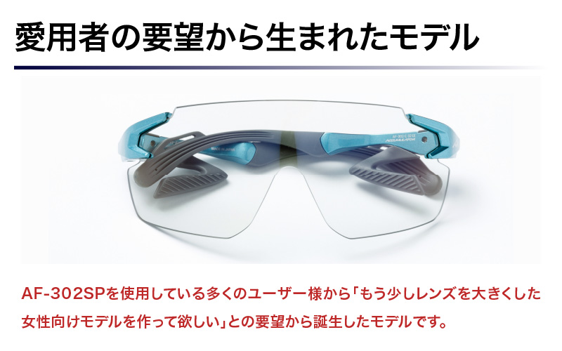 「エアフライ」AF-302WPモデル　調光レンズ装着版 AF-302 C-32 WPTG エメラルドグリーン エメラルドグリーン