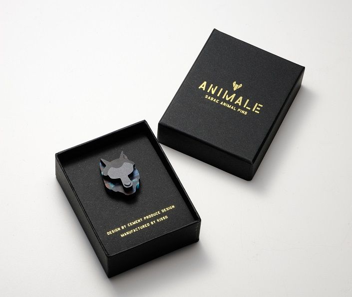 めがね素材で作る『ANIMALE（アニマーレ）Sabae アニマルピンズ』オオカミ オオカミ