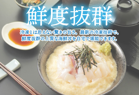 【刺身用】海鮮丼の具　イカ  60g（タレ付）× 5人前【最新の冷凍技術】