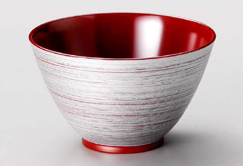 銀刷毛（ぎんはけ）多用大椀 吟朱 φ14×8.4cm 食洗機・レンジ対応 吟朱