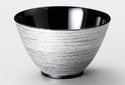 銀刷毛（ぎんはけ）多用大椀 黒 φ14×8.4cm 食洗機・レンジ対応 黒