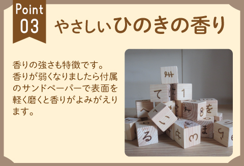 あいうえおつみき～福井県産ひのきの木のおもちゃ～