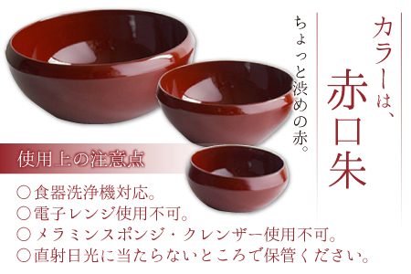 越前漆器 鉄鉢(てっぱつ)入り子鉢3点セット