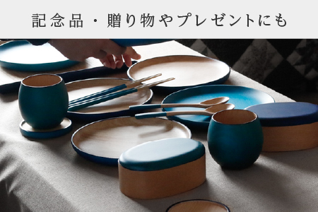 Kyutarou BLUE 片面丸皿 スタンダード スタンダード