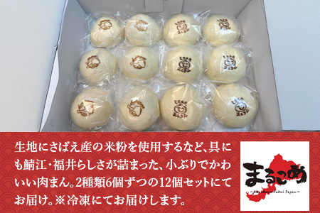 福井産食材で作った米粉入り肉まん「ぜんぶふくいまん」12個セット