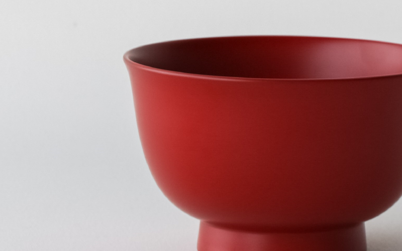 【大本山永平寺御用達　漆琳堂】1793年創業の老舗漆器屋が展開するマットな上質感のある汁椀朝倉椀黒朱4.5寸 朱 4.5寸