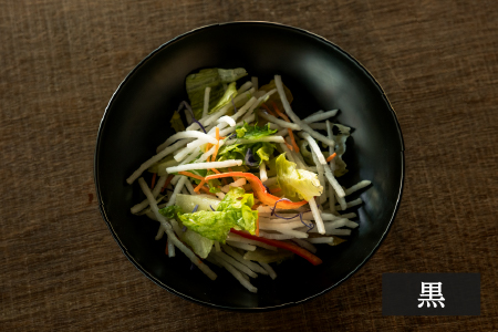 越前硬漆　上弦鉢　黒 黒