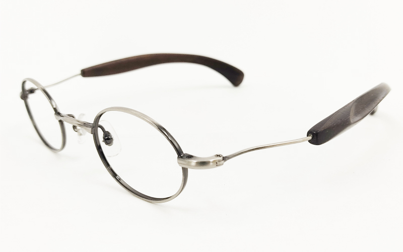 めがねのメーキョー堂  ウッドフレーム　wd-02（カラー：アンティークシルバー）