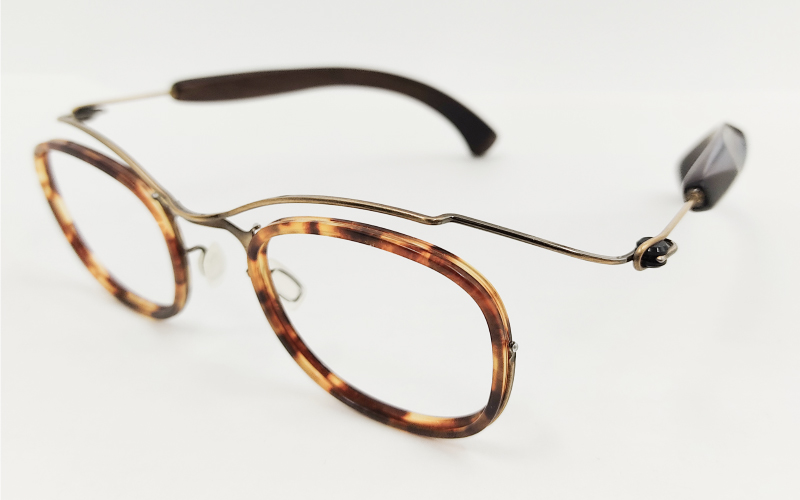 めがねのメーキョー堂  ウッドフレーム　wd-03（カラー：アンティークゴールド）