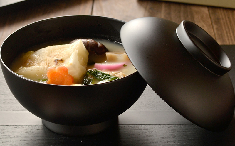 4.6寸 雑煮椀 蓋付き モダン 食洗機対応 黒艶消し 黒艶消し