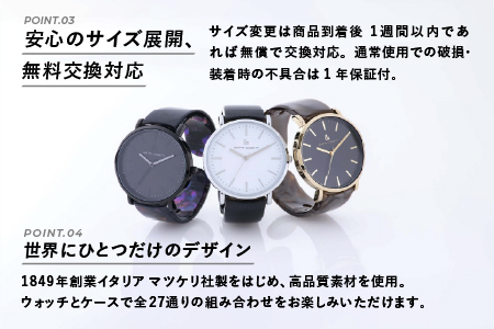 鯖江発！眼鏡職人が作った新感覚の腕時計 バングルウォッチ40　（バングル＋ウォッチ本体）マロンチェック マロンチェック