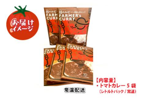 絶品！野菜のコクとうまみ 越のルビー トマト カレー 210g（袋入り）×5袋