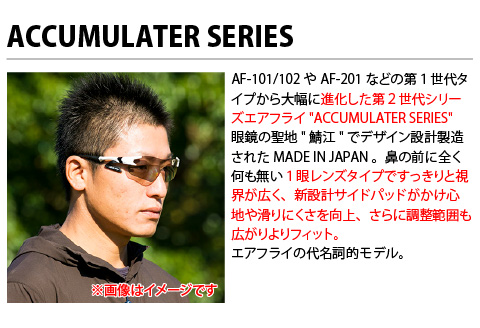 鼻パッドのないサングラス「エアフライ」＊キッズ用　AF-901モデル　ブラック ブラック