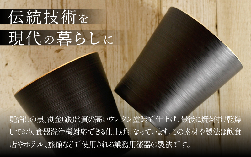 黒刷毛目 タンブラー 渕銀 日本製 食洗機対応 渕銀