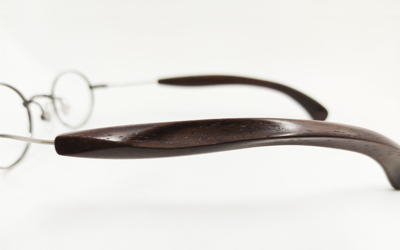 めがねのメーキョー堂  ウッドフレーム　wd-02（カラー：アンティークシルバー）