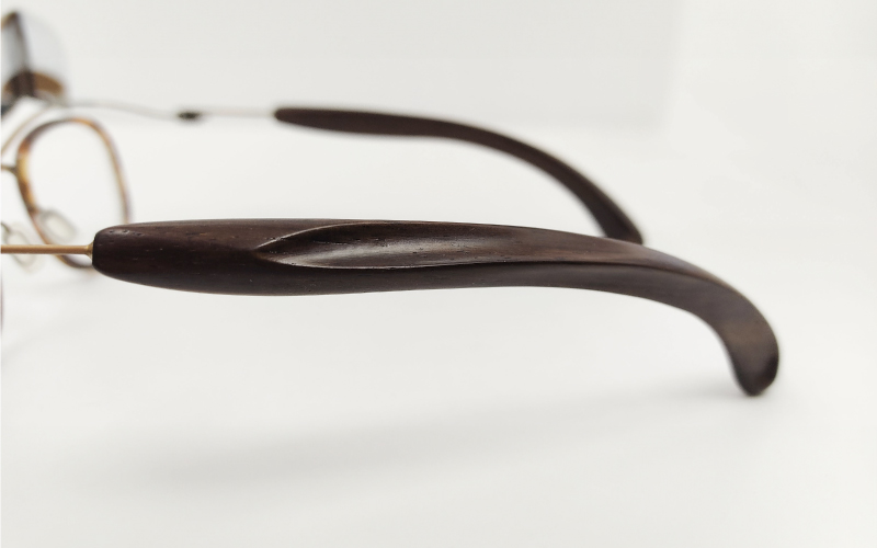 めがねのメーキョー堂  ウッドフレーム　wd-03（カラー：アンティークゴールド）