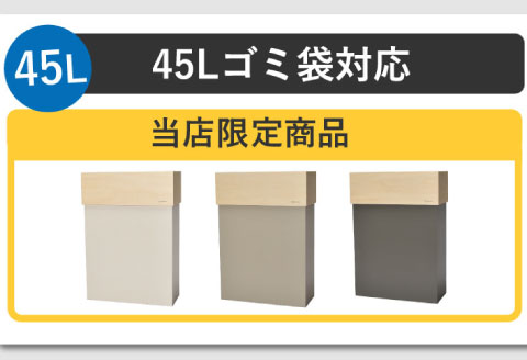 職人が仕上げた木製ゴミ箱「W CUBE45」シャンパンベージュ シャンパンベージュ