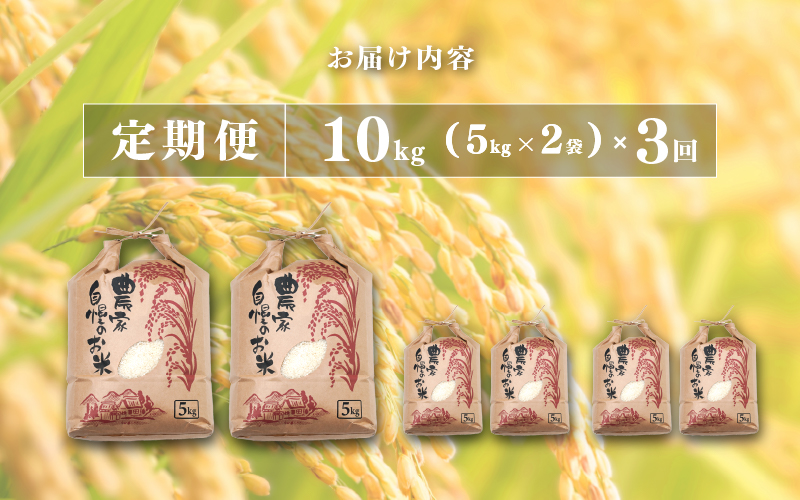【令和7年産 新米！】【2025年11月以降 順次発送予定】にじのきらめき　定期便（3回配送）計30kg（5kg×2袋） 定期便（3回配送）計30kg（5kg×2袋）