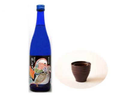 陶胎漆器『三酒の神器』ぐい呑み＆地酒『河和田おしどり』セット [B-02906]