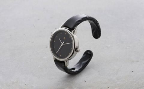 『IGATTA COLLETTI☆ バングルウォッチ・レディース』 ブラックマーブル ブラックマーブル