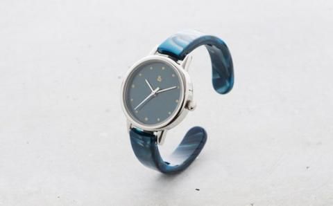 『IGATTA COLLETTI☆ バングルウォッチ・レディース』 ブルーマーブル ブルーマーブル