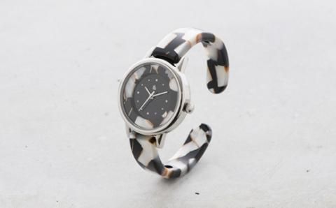 『IGATTA COLLETTI☆ バングルウォッチ・レディース』 ホワイトモザイク ホワイトモザイク