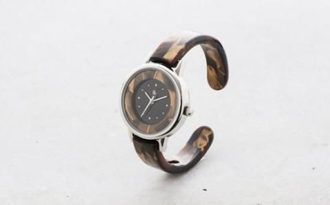 『IGATTA COLLETTI☆ バングルウォッチ・レディース』 ゴールドモザイク ゴールドモザイク