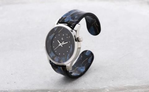 『IGATTA COLLETTI☆ バングルウォッチ・メンズ』 ブルーモザイク ブルーモザイク