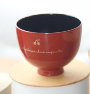 【unilaque.】子供茶碗 さくらんぼ 朱