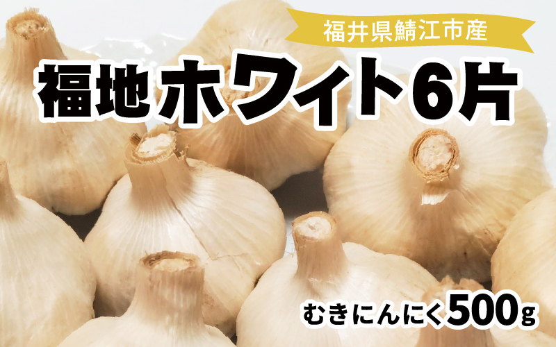 福井県産福地ホワイト6片むきにんにく 500g