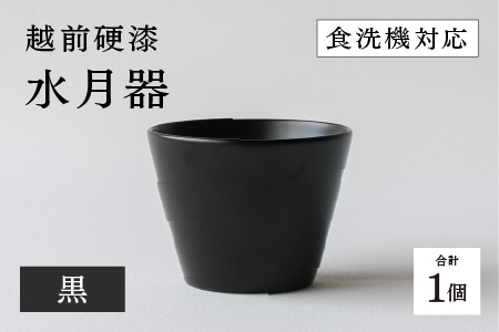 越前硬漆　水月器　黒 黒