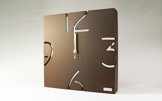 漆器木地屋さんが作る木工品『木製壁掛け時計』シナブラウン シナブラウン