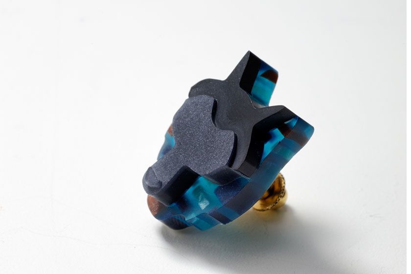 めがね素材で作る『ANIMALE（アニマーレ）Sabae アニマルピンズ』オオカミ オオカミ