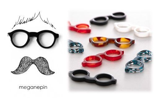 ピンバッチ『ｍｅｇａｎｅ　ｐｉｎ（メガネピン）』