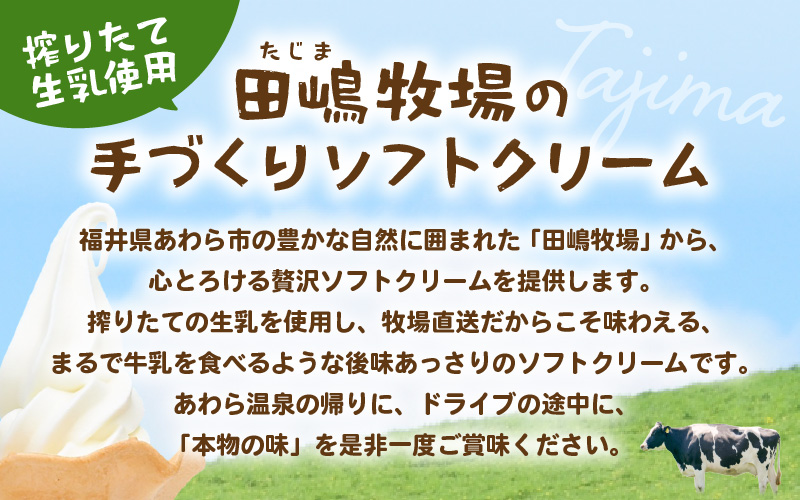 田嶋牧場のソフトクリーム屋 ソフトクリーム 引換券 8枚 / ソフトクリームフレッシュみるく味ふつうサイズ(コーンまたはカップ) 引換券 デザート スイーツ 旅行 アイス アイスクリーム 手作り 牧場直送 [aw109-a002]