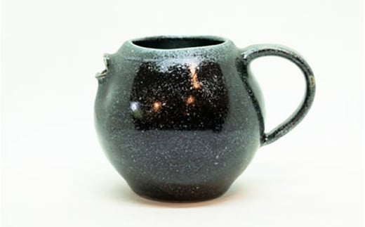 【青ノ木窯】鉄釉河豚徳利 [aw008-b001]