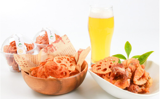 【極厚】堅あげ！れんこんチップス 5カップ ／ 腸活 お菓子 チップス れんこん 小分け おすすめ サクサク [aw056-a016]