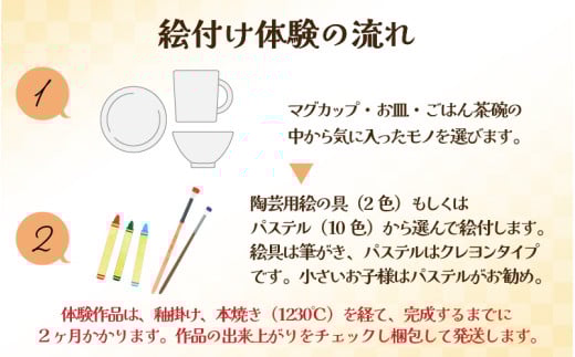 【体験】絵付けペアチケット 金津創作の森 創作工房/ 要予約 [aw029-a002]