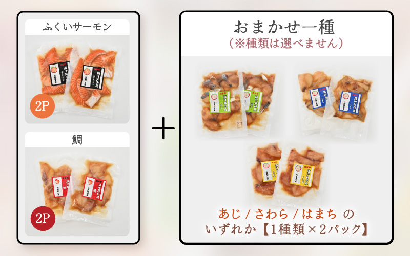 人気鮮魚店が贈る！海鮮漬け丼 3種セット ／ 海鮮丼 鯛 サーモン さわら はまち ぶり あじ 冷凍パック [aw002-a012]