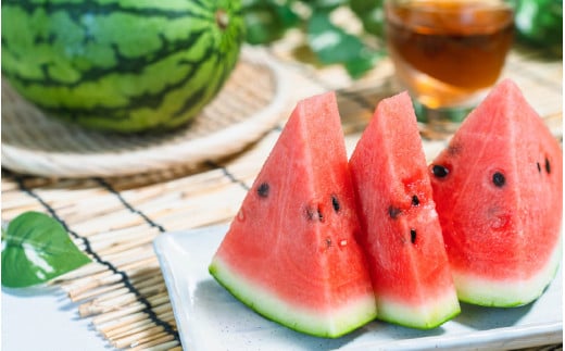 【先行予約】大玉スイカ「夏の天使」 1玉入 （L～2L ）抜群の糖度で甘い！／ 期間限定 果物 フルーツ 西瓜 産地直送 ※2026年7月中旬より順次発送 [aw003-a002]