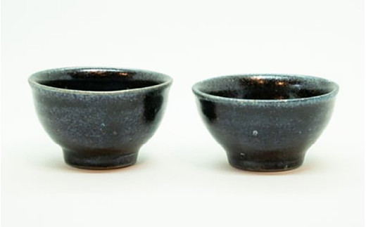 【青ノ木窯】鉄釉河豚徳利・ぐいのみセット [aw008-c001_01]