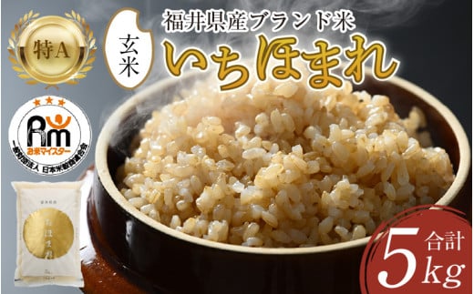 【令和7年産・新米】いちほまれ 玄米 5kg×1袋《新鮮な高品質米をお届け！》／ 福井県産 ブランド米 ご飯 [aw064-a014]