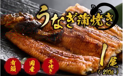 国産 活うなぎ蒲焼 有頭 約270gを1尾 1～2人前《ご寄付後、発送直前に1つ1つ手焼き！》【年内発送受付12月15日まで】／ 高級 特大 ウナギ 老舗魚屋 タレ レンジ 温めるだけ 簡単 土用の丑 うな重 うな丼 自家製タレ付 [aw072-a001]
