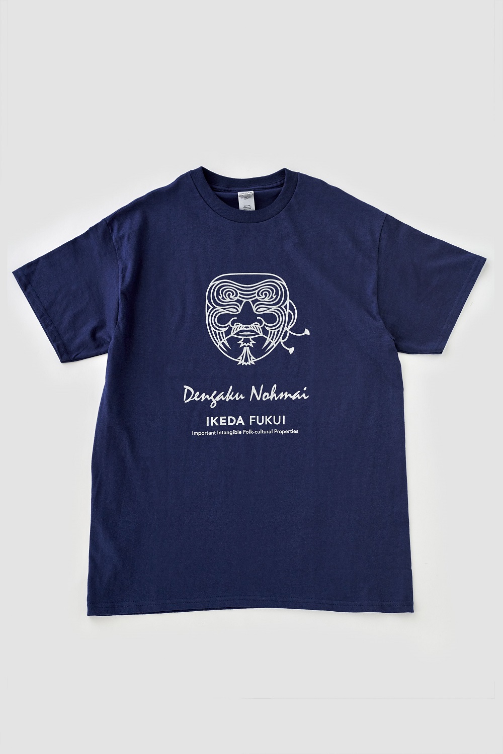 池田の伝統行事「田楽能舞」Tシャツ　【紺色　Lサイズ】