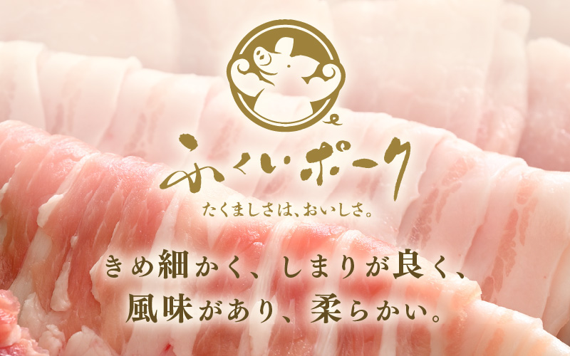 「福井県ブランド豚」ふくいポーク 豚バラスライス 900g（300g × 3パック）【福井県産 ポーク 豚肉 ぶたにく 豚バラ肉 肉巻き 野菜巻き 三元交配 肉  冷凍 小分け バーべキュー】 [e02-a022]