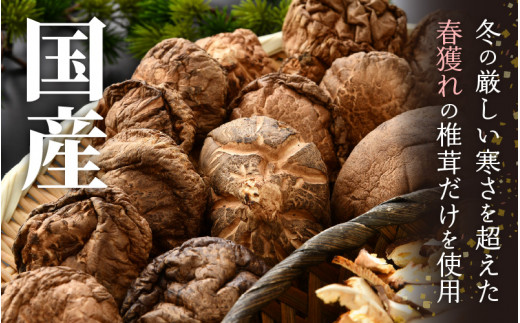 福井県産 乾燥しいたけ Bセット（厚上160g + スライス100g）原木栽培 レシピ付き【きのこ キノコ 茸 しいたけ シイタケ 椎茸 常温】 [e06-a004]