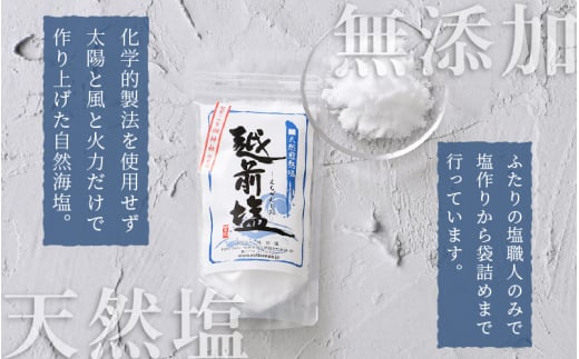 国産 自然海塩 越前塩 150g × 5袋セット【福井県 天然塩 自然塩 塩 小袋 小分け 詰め合わせ】 [e13-a006]