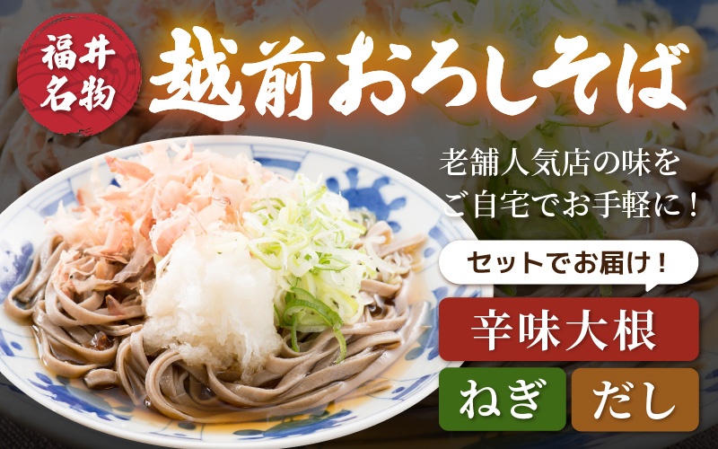 冷蔵 越前おろしそば 10人前（辛味大根・ねぎ・だし付き）生蕎麦（保存料・防腐剤・添加物不使用）【ソバ 麺 年末 年越し ざるそば】【お届け希望日指定可能】美味しいそばのゆで方ポイント付 [e21-b001]