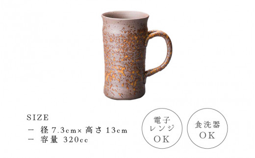 【越前焼】ビアジョッキ 光窯【ビール コップ カップ マグカップ 食器  ギフト うつわ 電子レンジ 食洗機 工芸品 現代の名工 名工 陶器 】  [e25-a015]